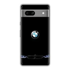 Силиконовый бампер с картинкой машины на Google Pixel 7A (Черный BMW)