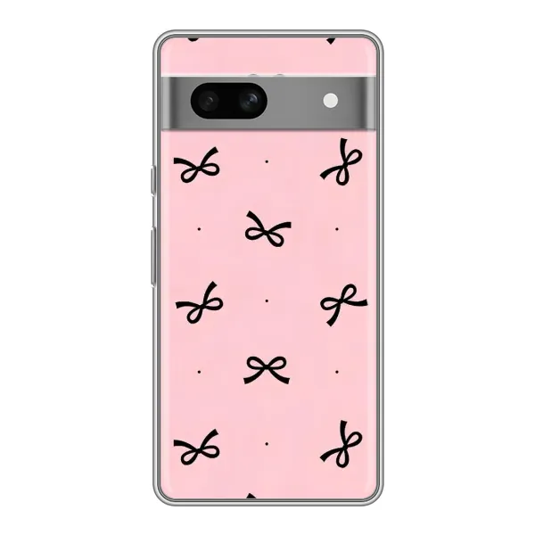 Чехол с рисунком «Черные бантики» для Google Pixel 7A Чехол с рисунком «Черные бантики» для Google Pixel 7A