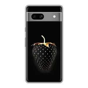 Чохол з зображенням смачної їжі для Google Pixel 7A (Чорна полуниця)