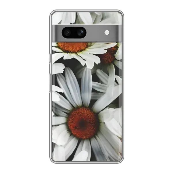 Чохол з малюнком «Квіти Ромашки» для Google Pixel 7A Чохол з малюнком «Квіти Ромашки» для Google Pixel 7A