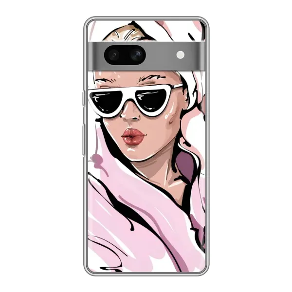 Чехол с рисунком «Девушка в халате» для Google Pixel 7A