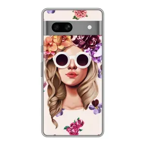 Чехол с картинкой Модные Девчонки Google Pixel 7A (Девушка в очках)