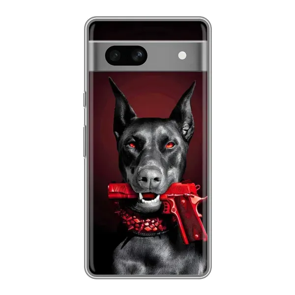 Чохол з малюнком «Доберман злий» для Google Pixel 7A Чохол з малюнком «Доберман злий» для Google Pixel 7A
