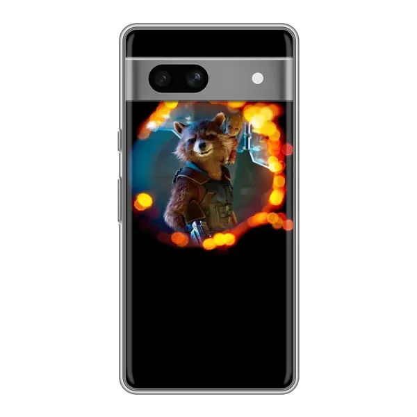 Чехол с рисунком «Енот Ракета» для Google Pixel 7A