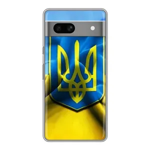 Чохол з картинкою (Патріотичний ГЕРБ) на Google Pixel 7A (Герб і Прапор України)