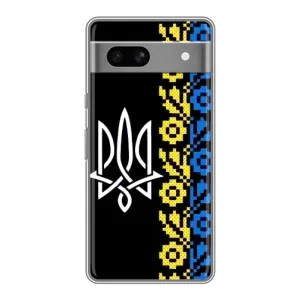 Силіконовый Чохол на Google Pixel 7A (Герб и вишиванка)