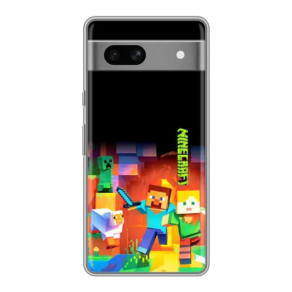 Чехол с рисунком «Герой Майнкрафт» для Google Pixel 7A Чехол с рисунком «Герой Майнкрафт» для Google Pixel 7A
