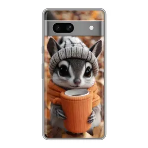 Друкований чохол 'Звірята з кавою' для Google Pixel 7A