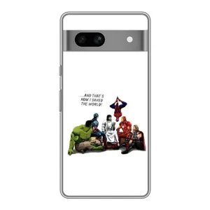 Чехлы для Google Pixel 7A (Для Христиан) (Иисус супергерой)