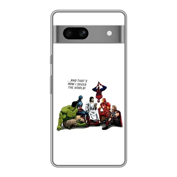 Чехол с рисунком «Иисус супергерой» для Google Pixel 7A Чехол с рисунком «Иисус супергерой» для Google Pixel 7A