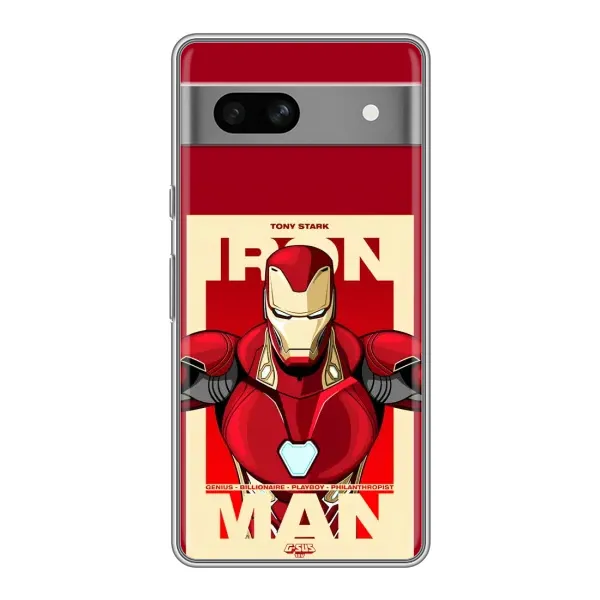 Чехол с рисунком «Iron man» для Google Pixel 7A Чехол с рисунком «Iron man» для Google Pixel 7A