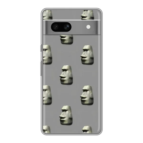 Чехол с рисунком «Каменное лицо» для Google Pixel 7A Чехол с рисунком «Каменное лицо» для Google Pixel 7A