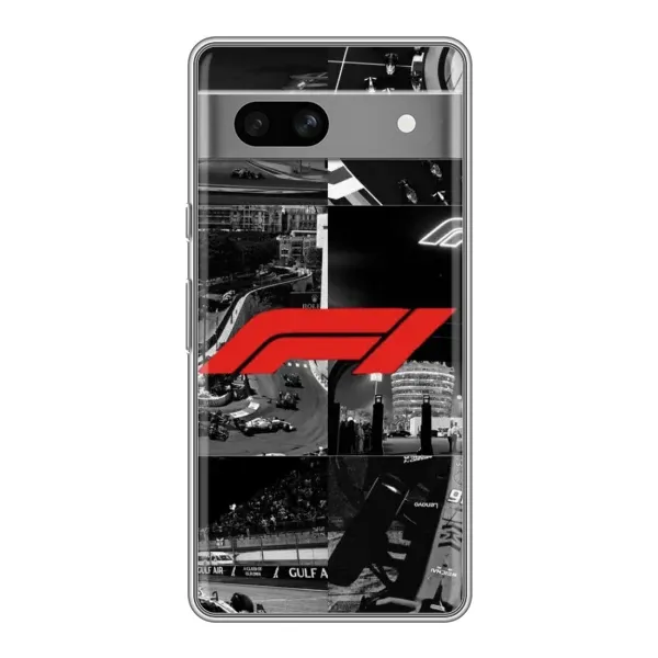 Чехол с рисунком «Коллаж Формула 1» для Google Pixel 7A Чехол с рисунком «Коллаж Формула 1» для Google Pixel 7A