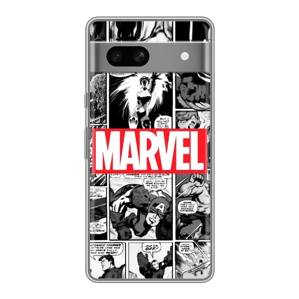 Чехол с рисунком «Комикс Марвел» для Google Pixel 7A
