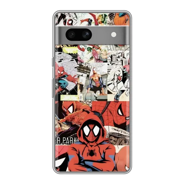 Чехол с рисунком «Комикс Паука» для Google Pixel 7A Чехол с рисунком «Комикс Паука» для Google Pixel 7A