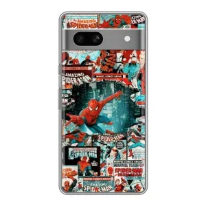 Чехол Супергерой Человека Паука на Google Pixel 7A (Комиксы Человек Паук)