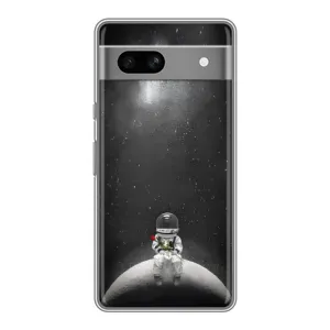Силіконовый Чохол з принтом "Космонавти" на Google Pixel 7A (Космонавт романтик)