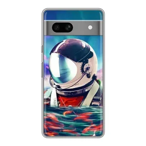 Силіконовый Чохол з принтом "Космонавти" на Google Pixel 7A (Космонавт у воді)