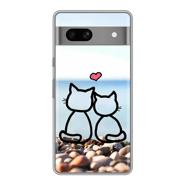 Чехол с рисунком «Котейки» для Google Pixel 7A Чехол с рисунком «Котейки» для Google Pixel 7A