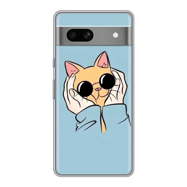 Чехол с рисунком «КОТИК в очках» для Google Pixel 7A Чехол с рисунком «КОТИК в очках» для Google Pixel 7A