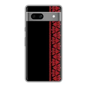 Силіконовый Чохол на Google Pixel 7A (Червона вишиванка)