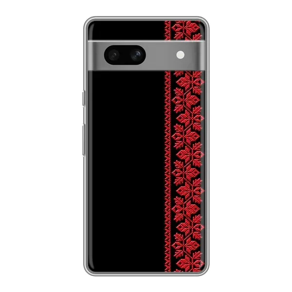 Чехол с рисунком «Красная Вышиванка» для Google Pixel 7A Чехол с рисунком «Красная Вышиванка» для Google Pixel 7A
