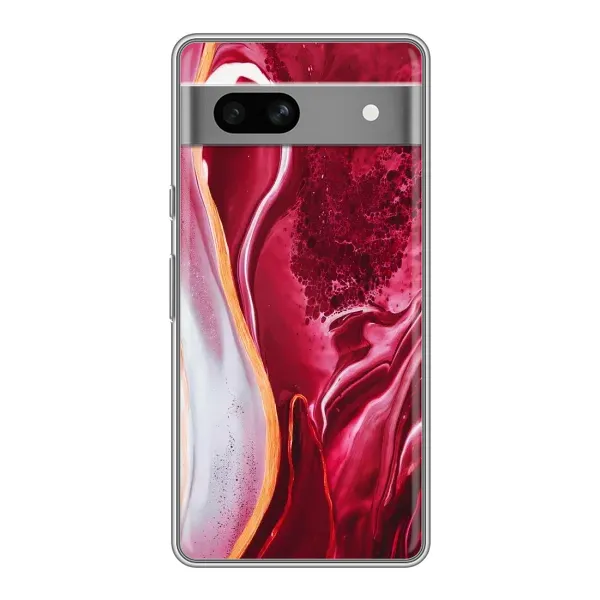 Чехол с рисунком «Красный мрамор» для Google Pixel 7A Чехол с рисунком «Красный мрамор» для Google Pixel 7A
