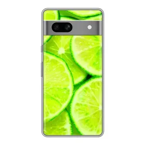 Чохол з зображенням смачної їжі для Google Pixel 7A (Лайм)