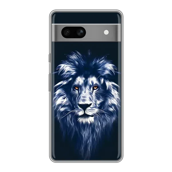 Чехол с рисунком «Лев - синий» для Google Pixel 7A Чехол с рисунком «Лев - синий» для Google Pixel 7A