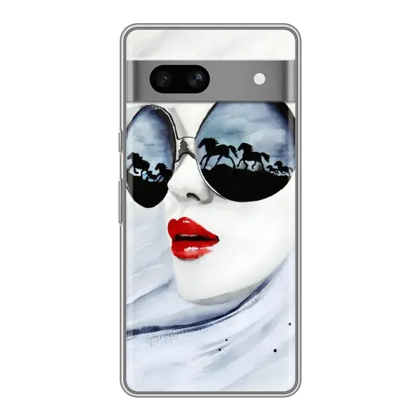 Чехол с рисунком «Любительница коней» для Google Pixel 7A