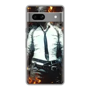 Силиконовый чехол с картинкой "Герой Pubg" на Google Pixel 7A (Man Пубг)