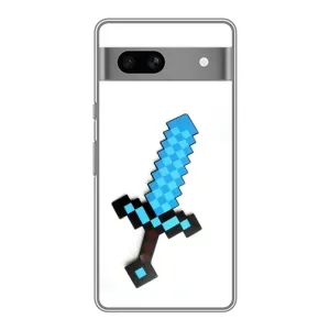 Чехлы для Google Pixel 7A (Персонажи Майн Крафт) (Меч)
