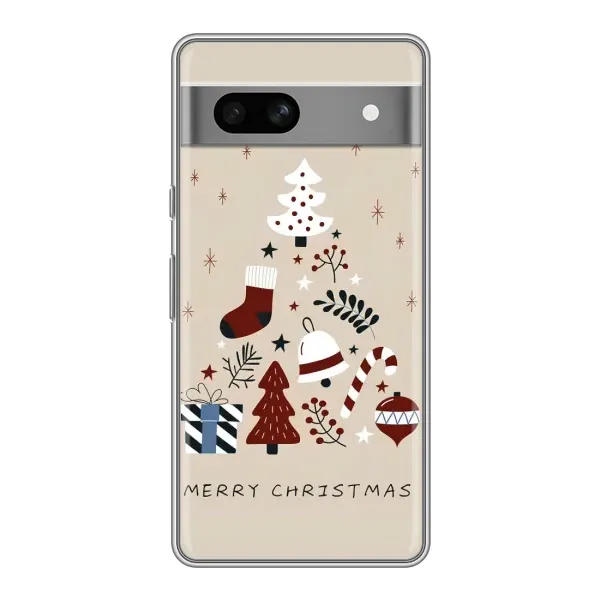 Чехол с рисунком «Merry Christmas» для Google Pixel 7A