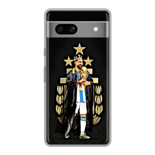 Чехол с рисунком «Месси король» для Google Pixel 7A
