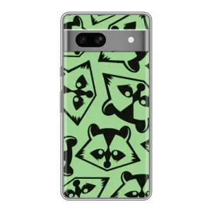 Силіконовий Чохол з Энотами  на Google Pixel 7A (Мордочки Єнота)