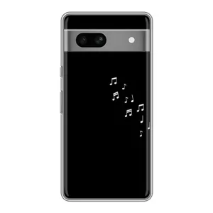 Чохол з картинками на чорному фоні для Google Pixel 7A (Ноти)