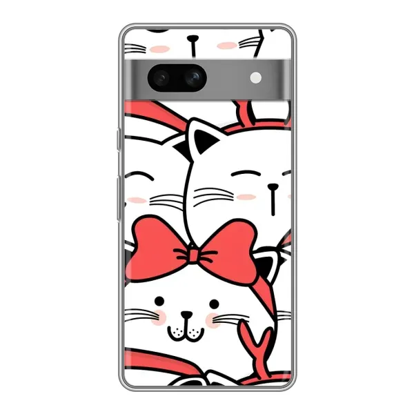 Чехол с рисунком «Новогодние котики» для Google Pixel 7A Чехол с рисунком «Новогодние котики» для Google Pixel 7A