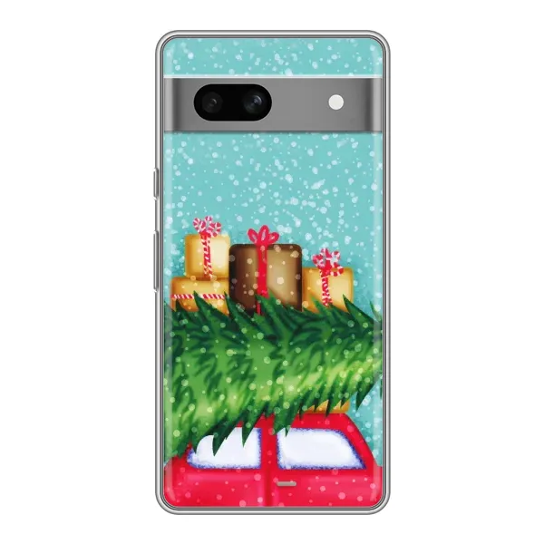 Чехол с рисунком «Новогодние подарки» для Google Pixel 7A