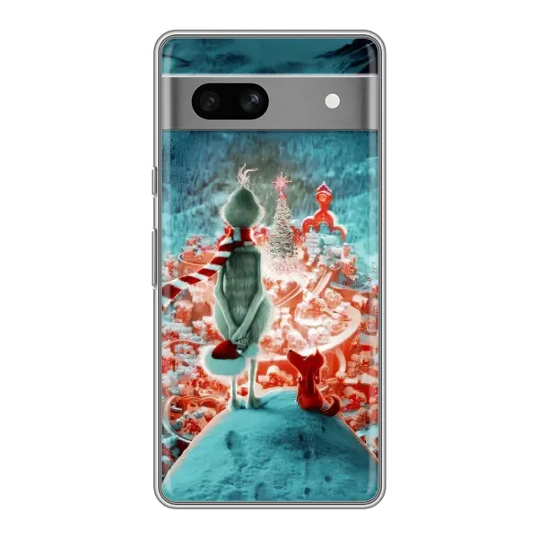 Чохол з малюнком «Новорічний Грінч» для Google Pixel 7A Чохол з малюнком «Новорічний Грінч» для Google Pixel 7A