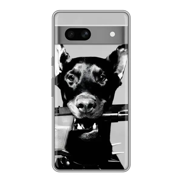 Чохол з малюнком «Небезпечний доберман» для Google Pixel 7A Чохол з малюнком «Небезпечний доберман» для Google Pixel 7A