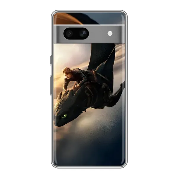 Чехол с рисунком «Полет Беззубика» для Google Pixel 7A Чехол с рисунком «Полет Беззубика» для Google Pixel 7A