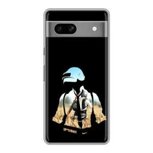 Силиконовый чехол с картинкой "Герой Pubg" на Google Pixel 7A (Пубг мен)
