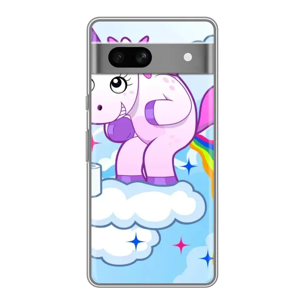 Чехол с рисунком «Радуга единорожка» для Google Pixel 7A Чехол с рисунком «Радуга единорожка» для Google Pixel 7A