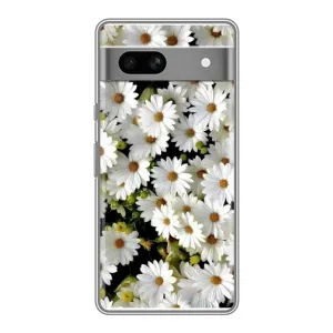Чохол з ромашками на Google Pixel 7A (Рамка в ромашках)