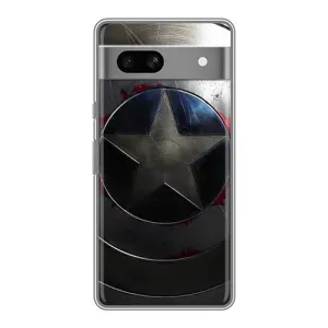 Чехол с Щитом Капитана Америки на Google Pixel 7A (Ретро Щит Капитана)