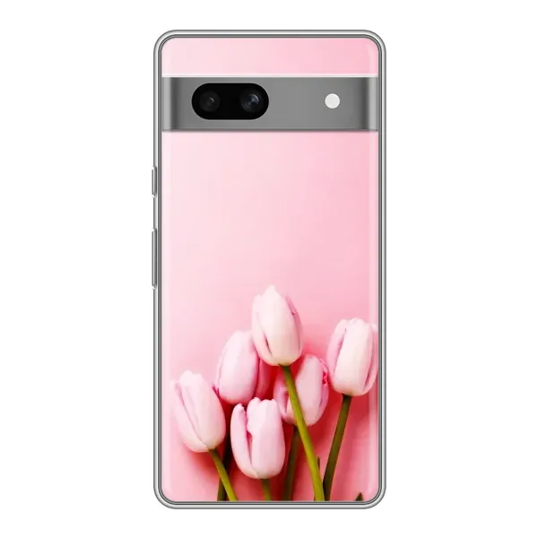 Чехол с рисунком «Розовые тюльпаны» для Google Pixel 7A Чехол с рисунком «Розовые тюльпаны» для Google Pixel 7A