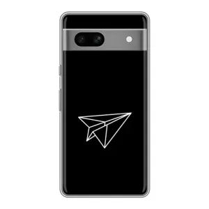 Чохол з картинками на чорному фоні для Google Pixel 7A (Літак)