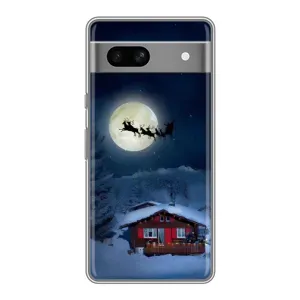 Чехол Санта Клаус для Google Pixel 7A (Санта)