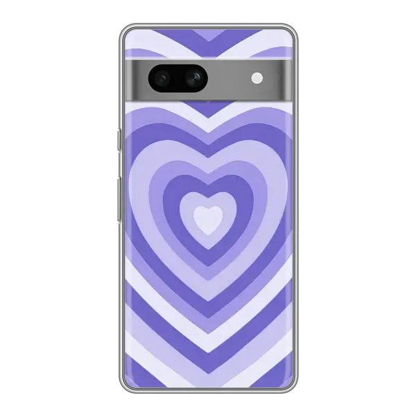 Чехол с рисунком «Сердце фиолет» для Google Pixel 7A