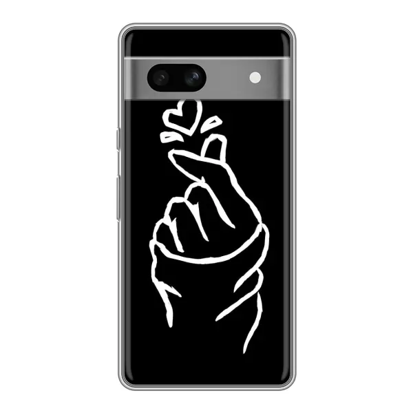 Чохол з малюнком «Сердечко на чорному» для Google Pixel 7A Чохол з малюнком «Сердечко на чорному» для Google Pixel 7A
